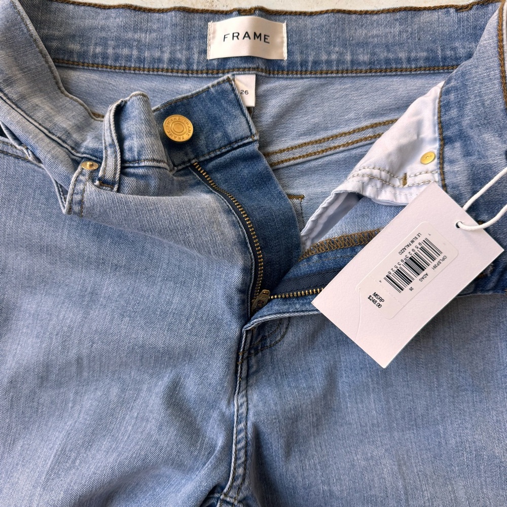 Frame Le Slim Palazzo Blue Wide Leg Jeans size 26 - Picture 7 of 12